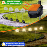 Salcar 2-piece set of LED solar garden lights with dandelion-like design